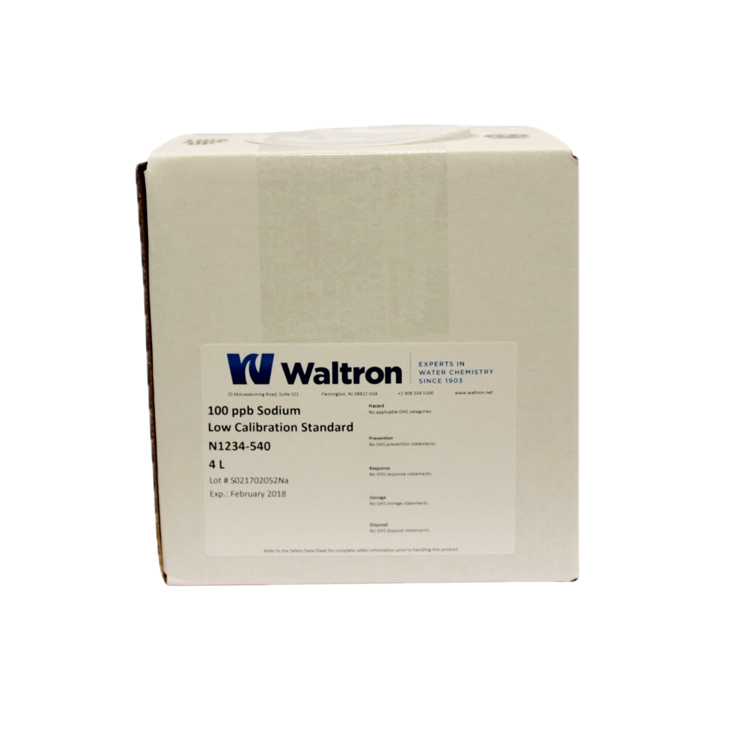 Sodium Low Calibration Standard, 100ppb, 1 Gal/4L Cube