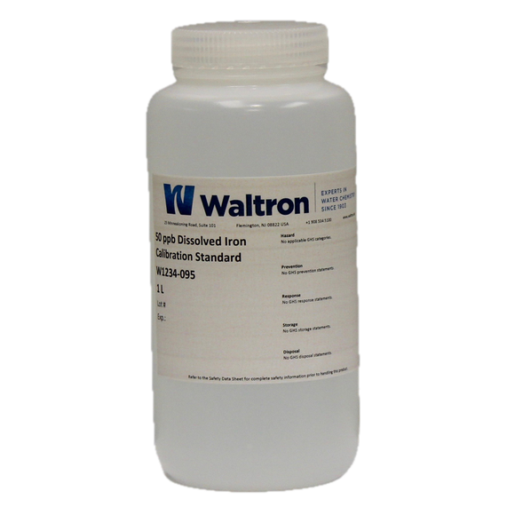 Dissolved Iron Calibration Standard, 50ppb, 1L