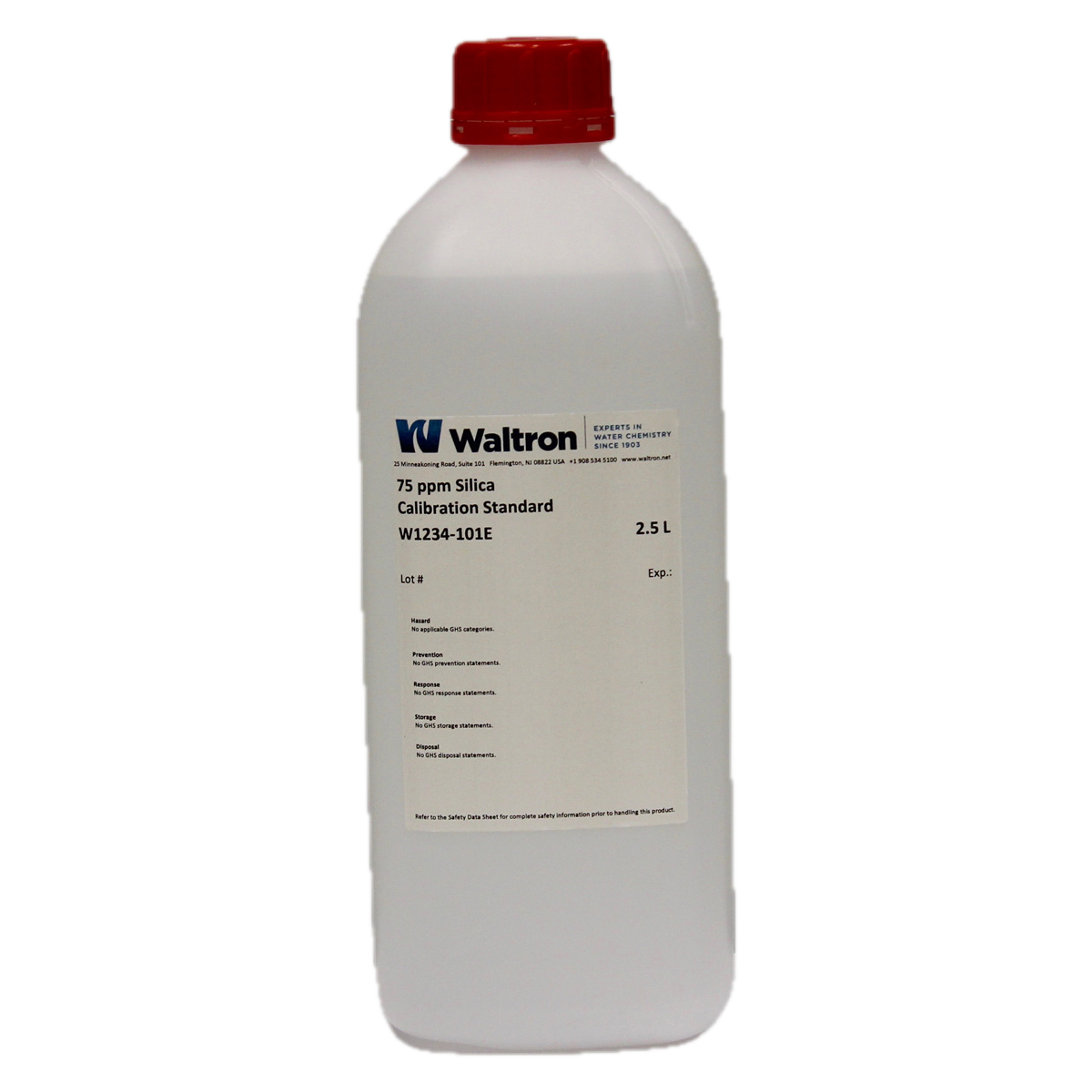 Silica Calibration Standard, 75ppm, 2.5L