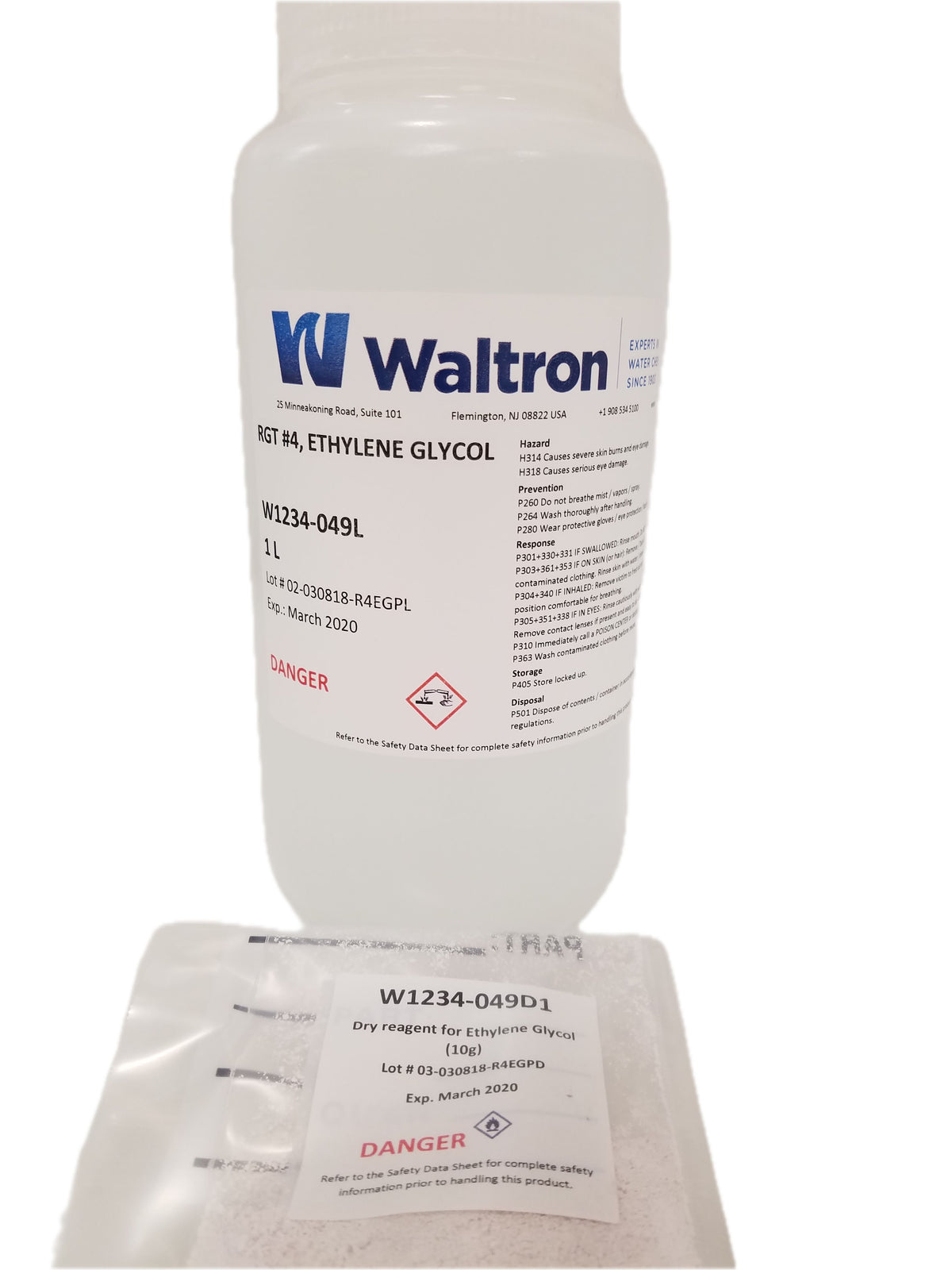 Ethylene Glycol Reagent #4, Set w/Dry, Purpald Color, 1L (Special Handling)
