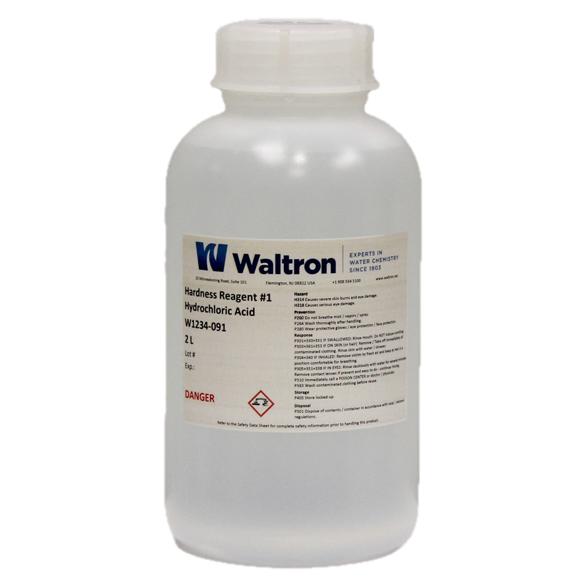 Hardness Reagent #1, Hydrochloric Acid, 2L