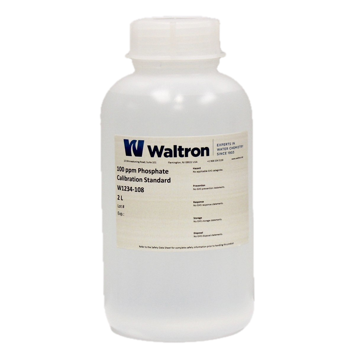 Phosphate Calibration Standard, 100ppm, 2L