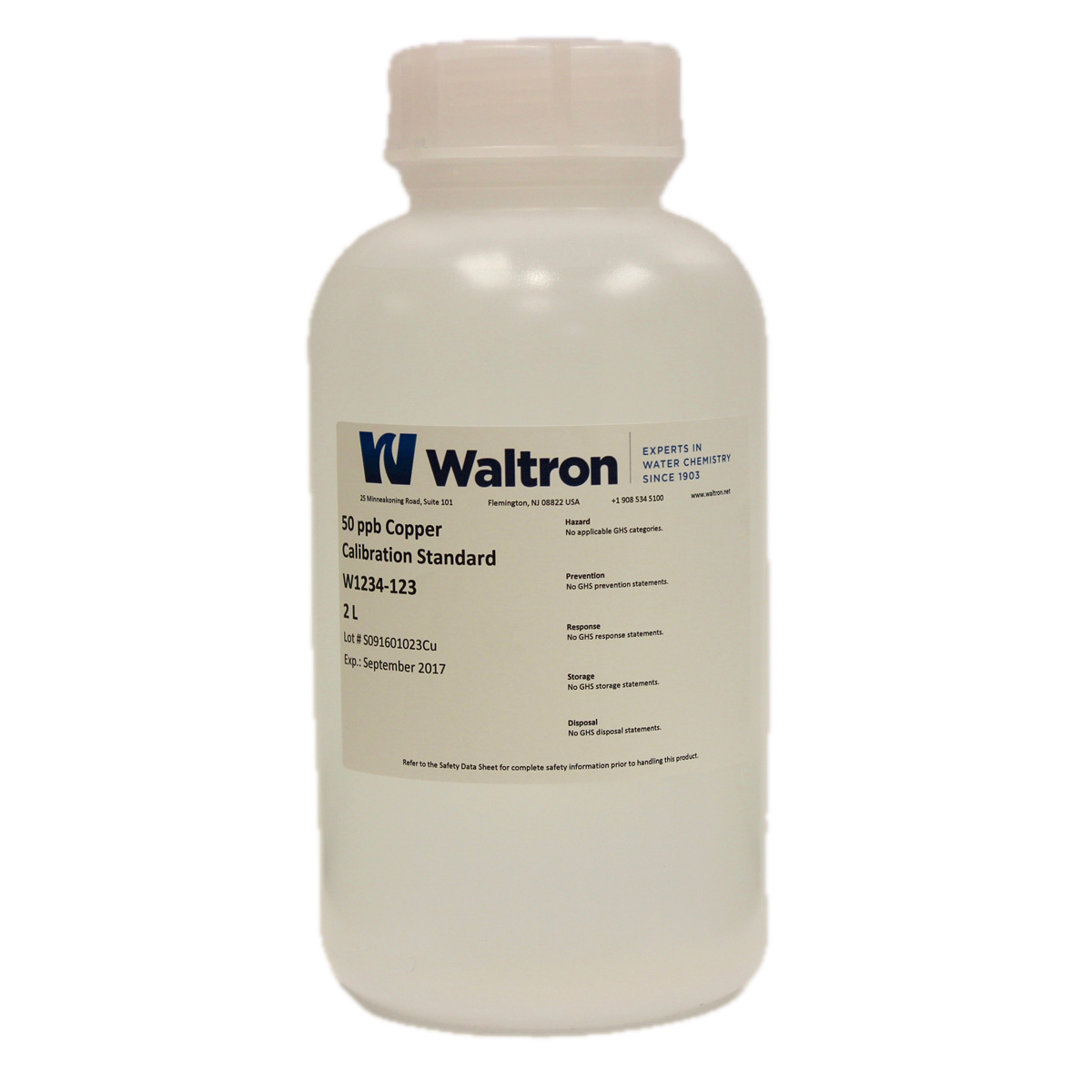 Copper Calibration Standard, 50ppb, 2L