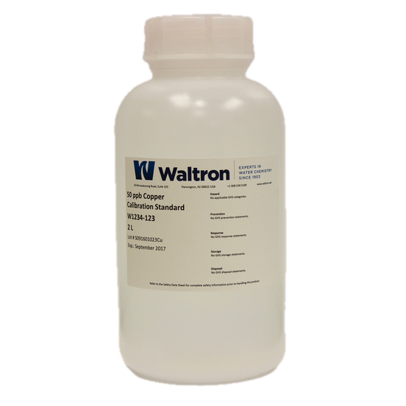 Copper Calibration Standard, 50ppb, 2L
