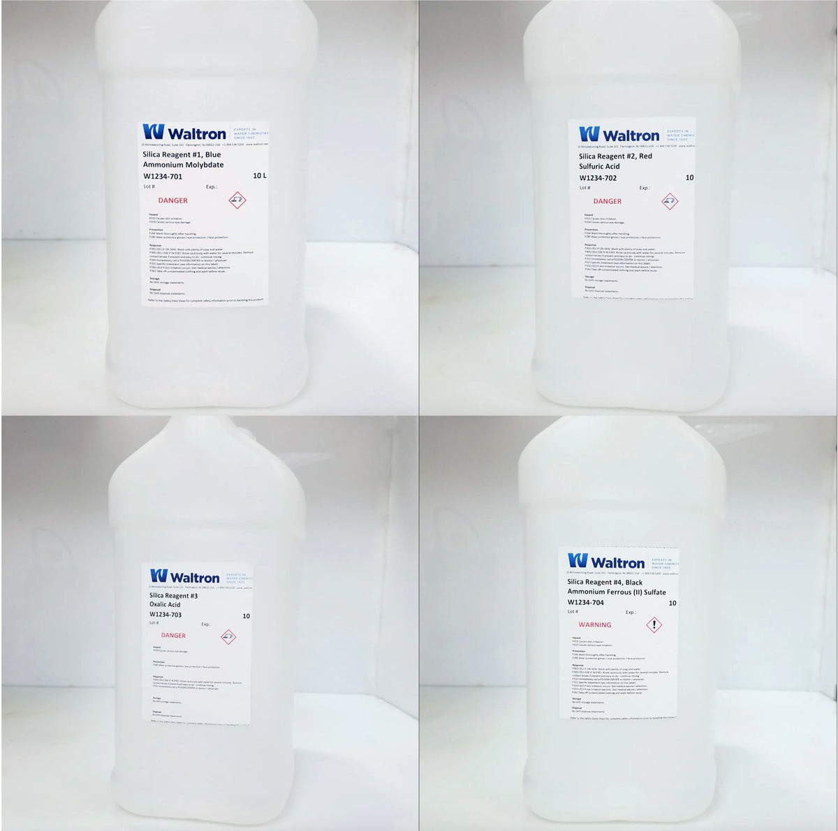 Swan COPRA Siliica Reagent Set - 4 x 10 Litre Bottles