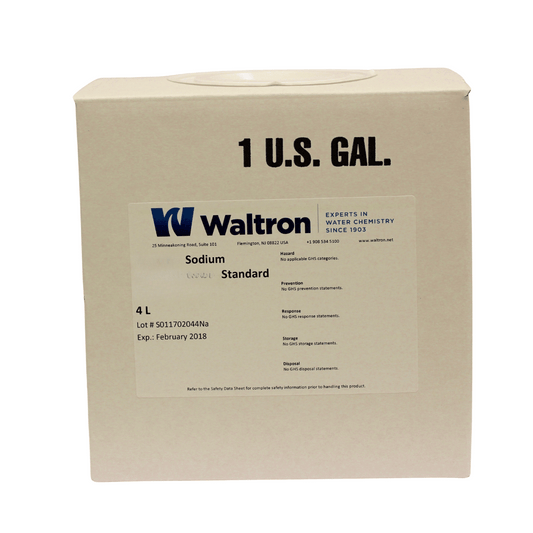 Sodium Calibration Standard, 50ppb, 1 Gal/4L Cube