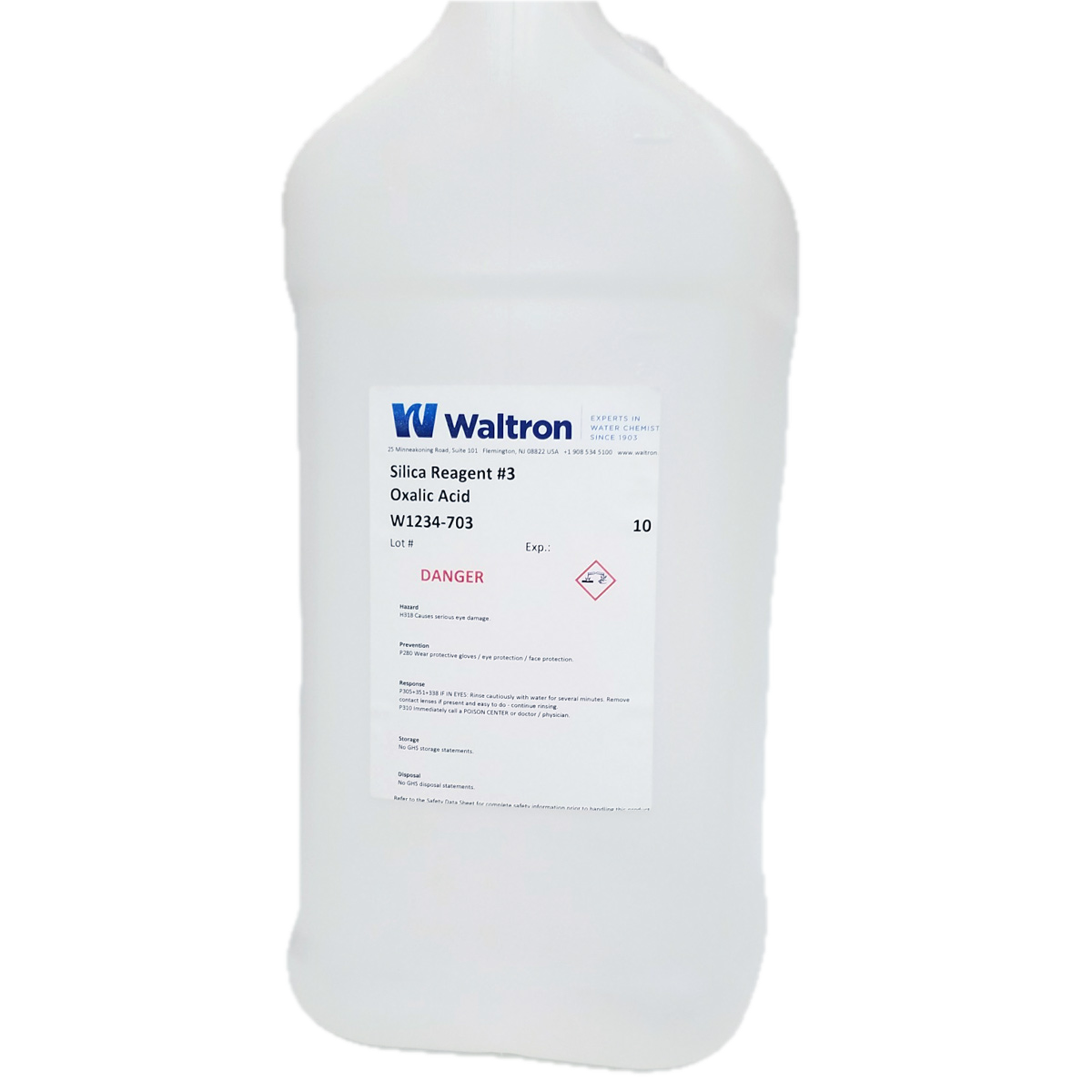 Oxalic Acid Reagent #3 for Swan COPRA Silica analyzer, 10 Liter