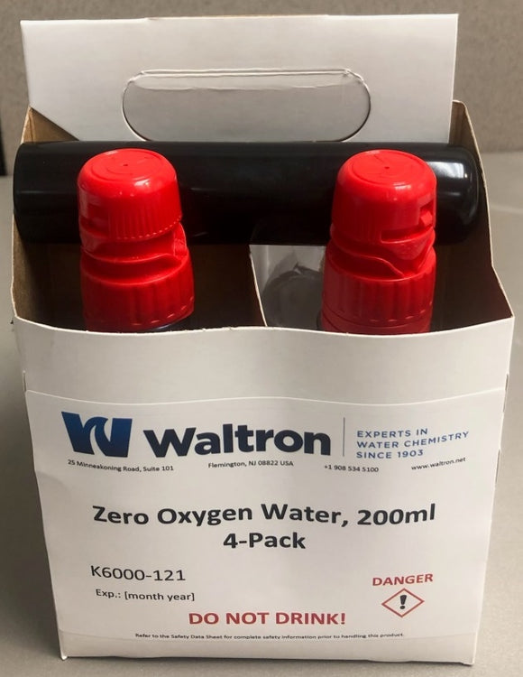 Waltron Zero Oxygen Water, 4 pack of 200ml Bottles
