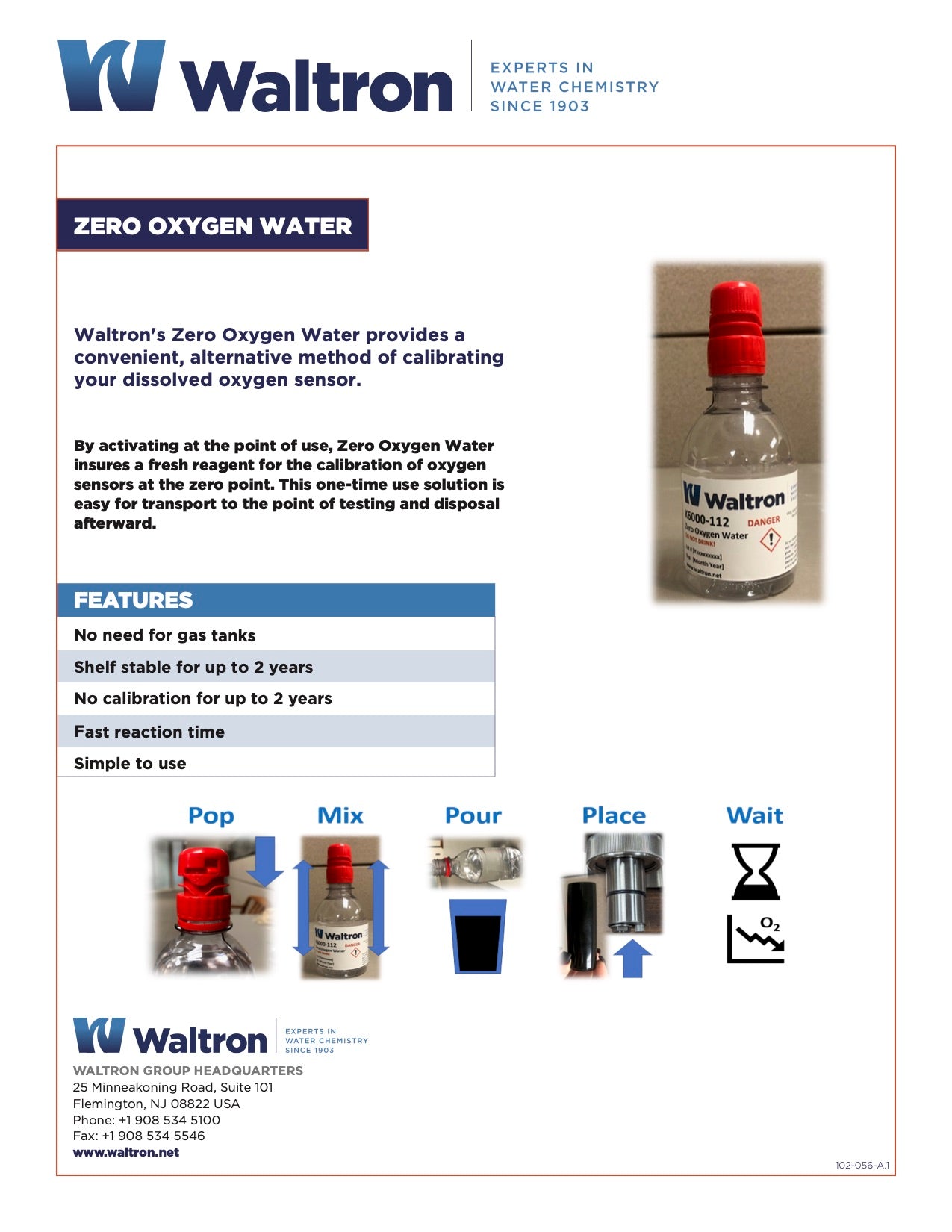 Milwaukee MA9070 Zero Oxygen Calibration Solution - 500mL Bottle For PH Meter Calibration